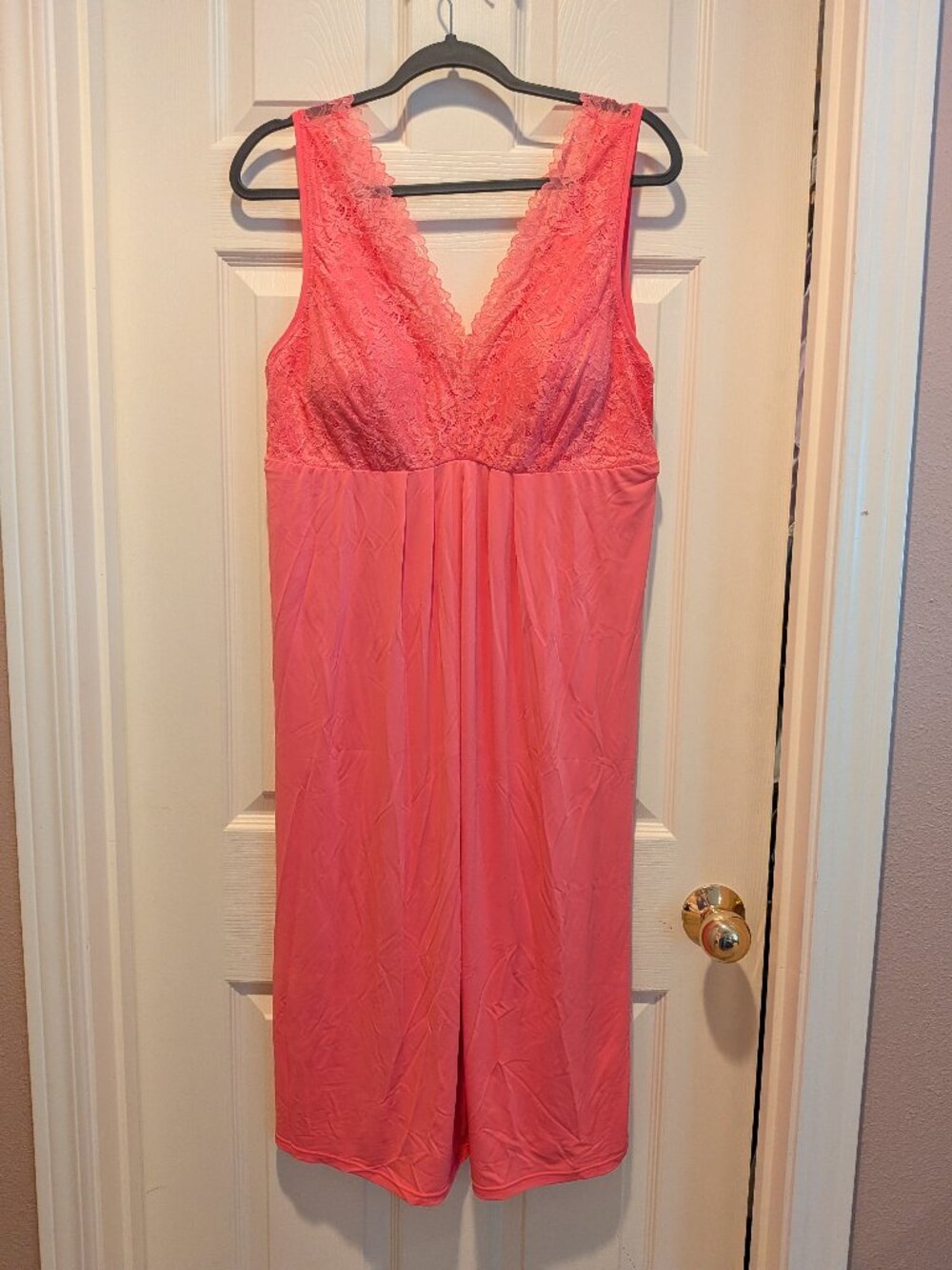 Breezies Lace Chemise with Built-in Bra